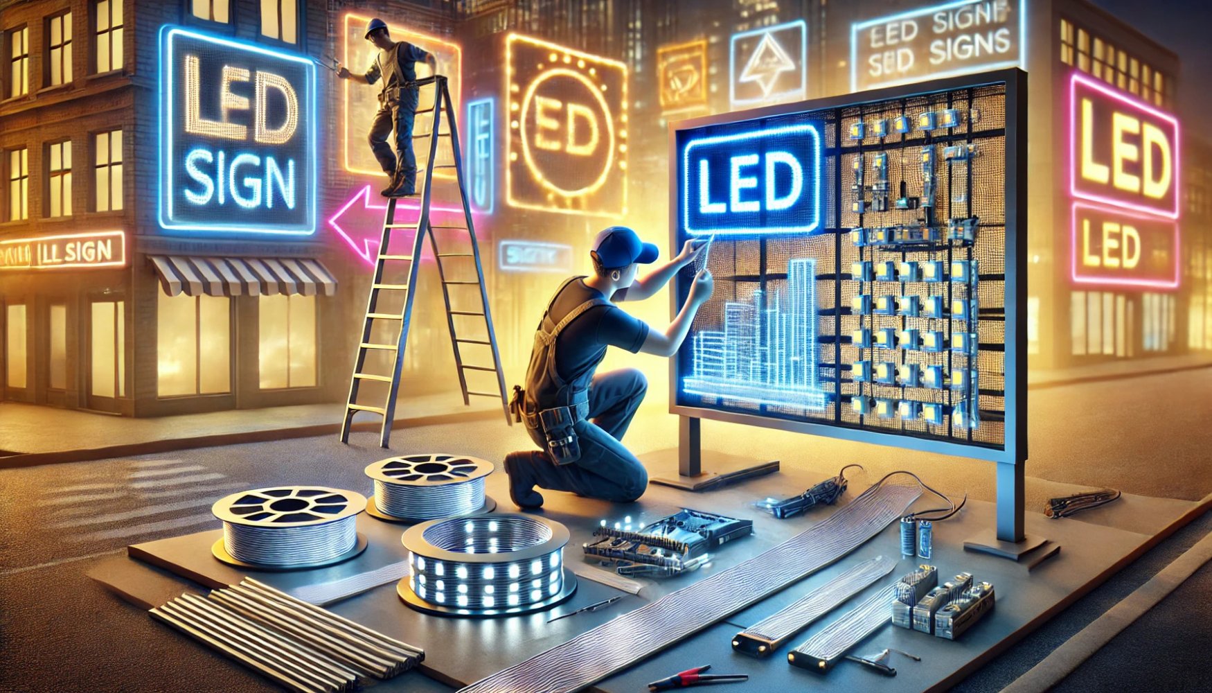 Как использование LED-технологий упрощает создание и монтаж световых вывесок?